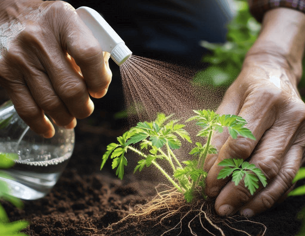 vinegar spray to help removal of weeds