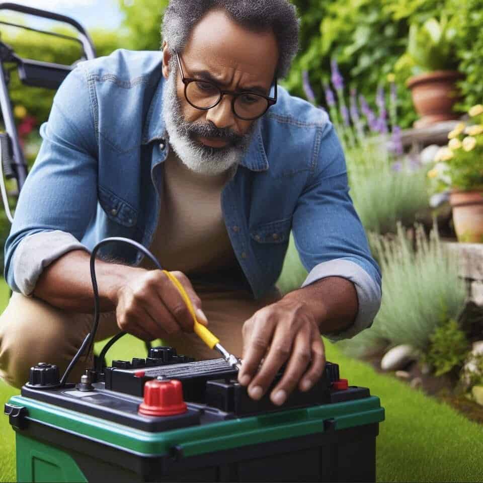 how to replace a lawn mower battery