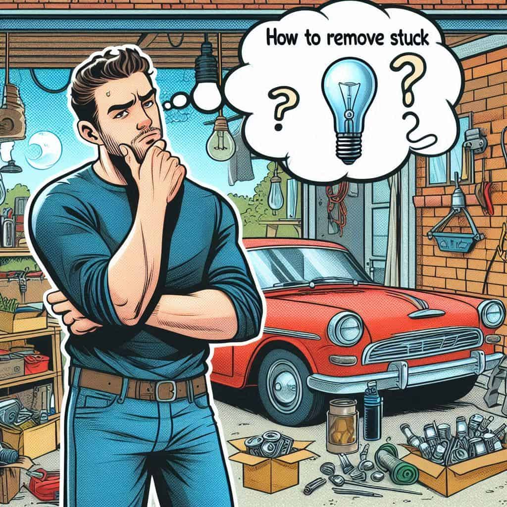 remove a stuck light bulb