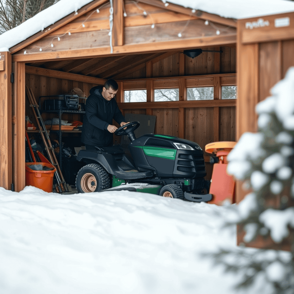 Check On Lawn Mower During Winter