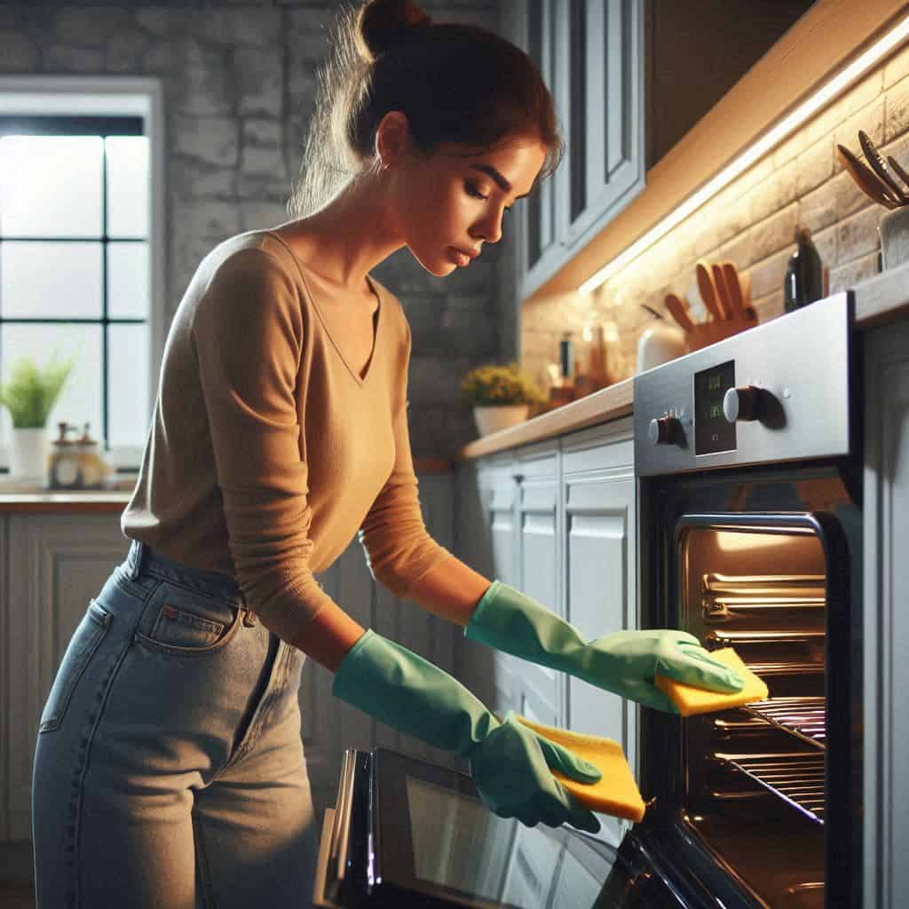 how to clean electric oven