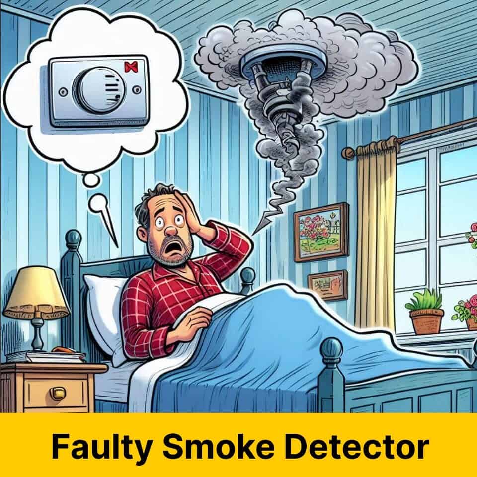 faulty smoke detector